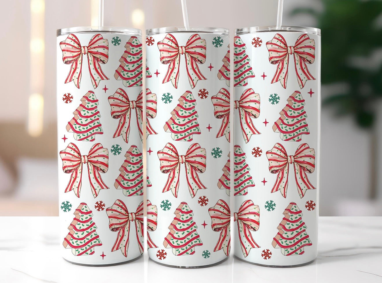 Bows & Christmas Tree Cakes