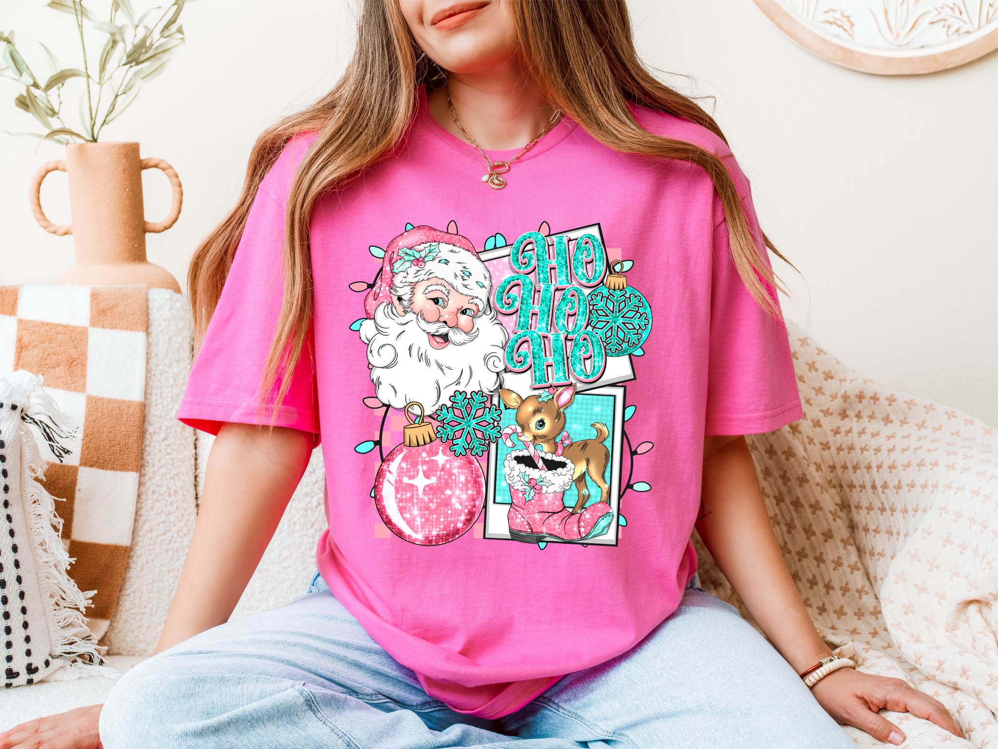 Pink Christmas HO HO HO