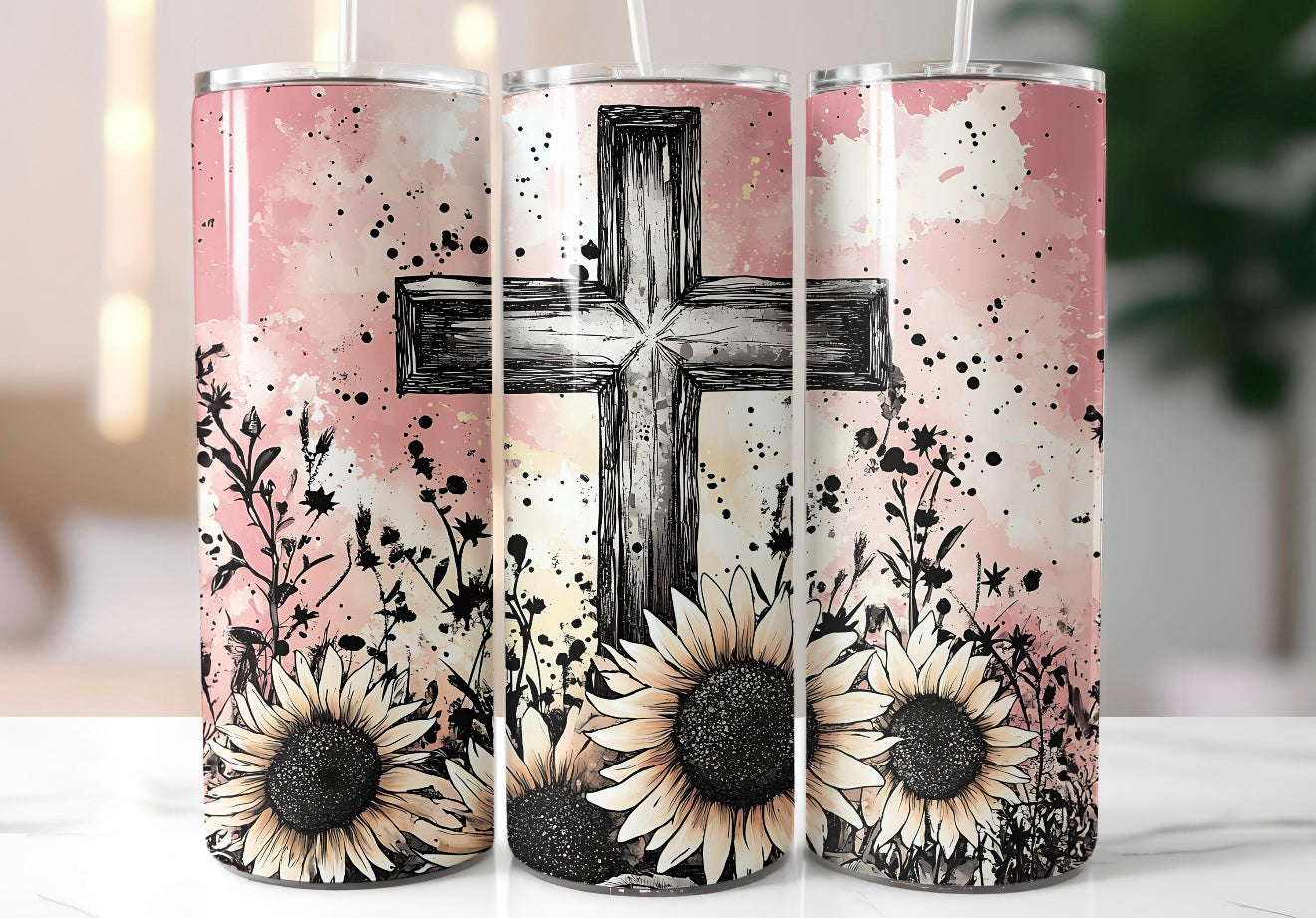 Rustic Floral Cross